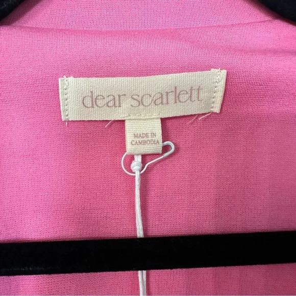 Dear Scarlett Women’s Pink 3/4 Ruched Sleeve Blazer Jacket w Pockets Size 1X NWT - Picture 4 of 8